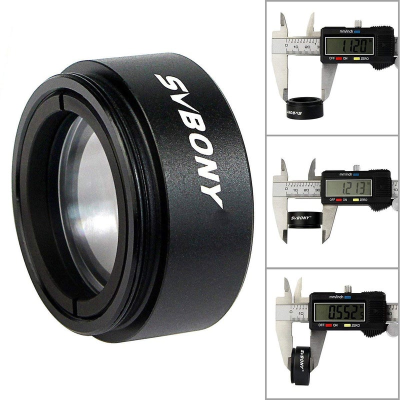 SVBONY 0.5X Telescope Focal Reducer 1.25 inches Filter Thread 28x0.6mm on Both Sides Reduces The Focal Length for Telescope Eyepiece Astronomical - Image 2